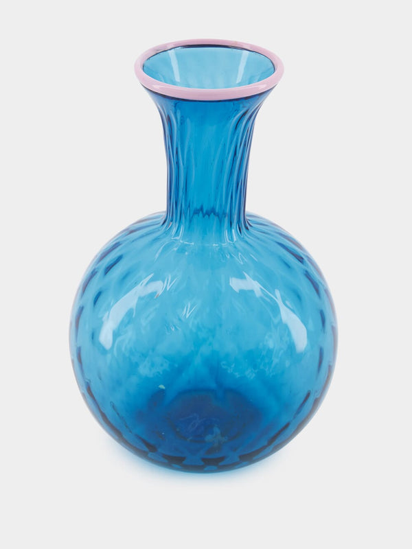 Blu Fumé Murano Glass Carafe