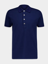 Classic Piqué Blue Polo Shirt