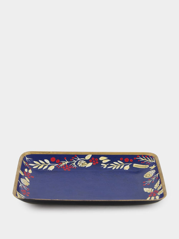 Handpainted Christmas Iron Tray