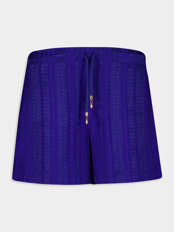 Paxi Textured Cobalt Shorts