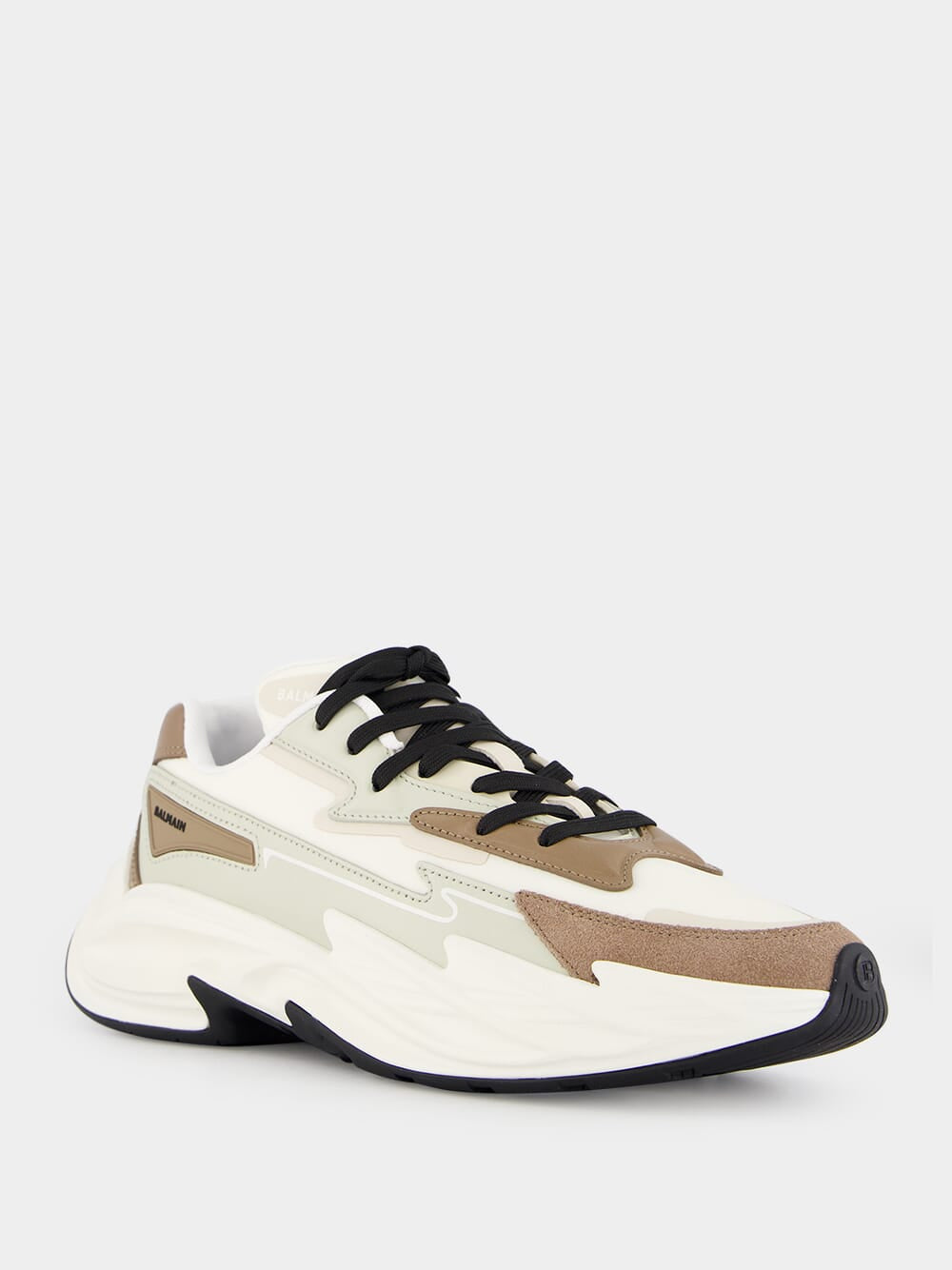 Balmain Run-Row Leather and Nylon Sneakers | Fashion Clinic