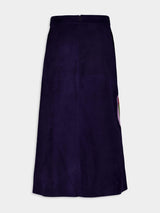 Corvus Embroidered Suede Skirt