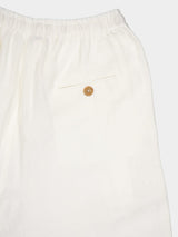 White Linen Lounge Shorts