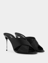 Keira 85 Satin Crossover Mules