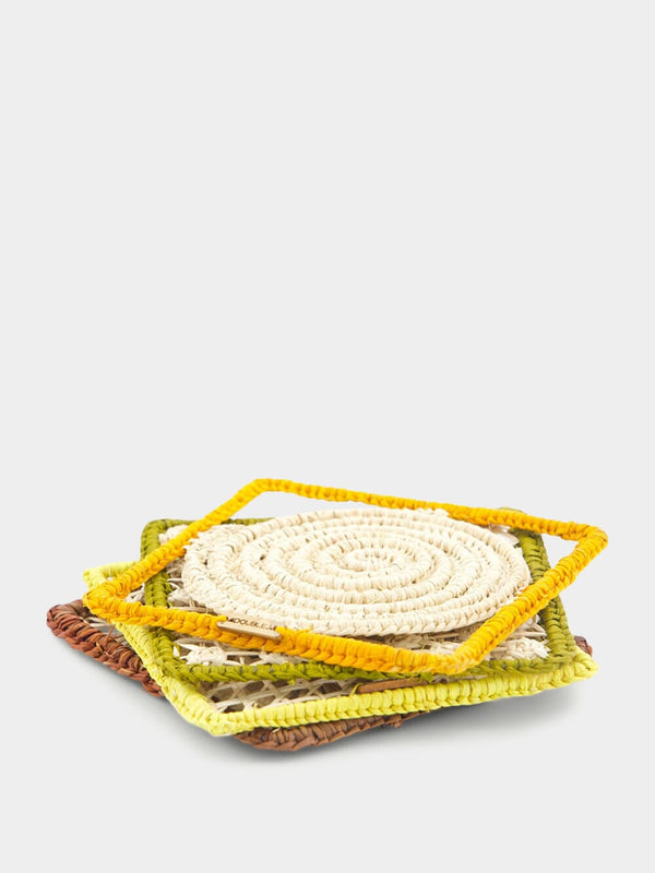 Raffia Coaster Set Of 4