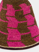 Carousel Pink Raffia Bucket Hat