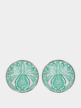 Pineapple dessert plates set of 2