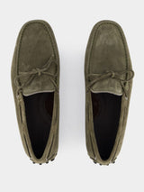 Olive Suede Loafers