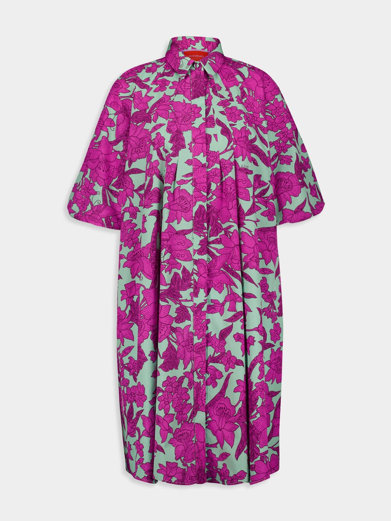 Lilium Purple A-line Poplin Dress