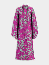 Lilium Purple Waterfall Midi Dress