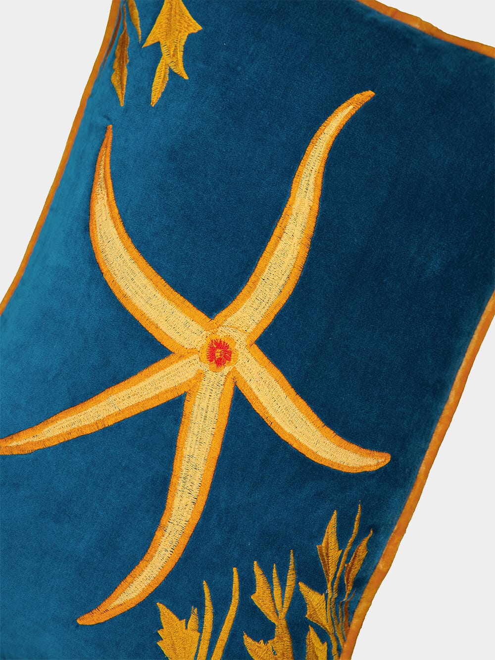 Embroidered Starfish Cushion