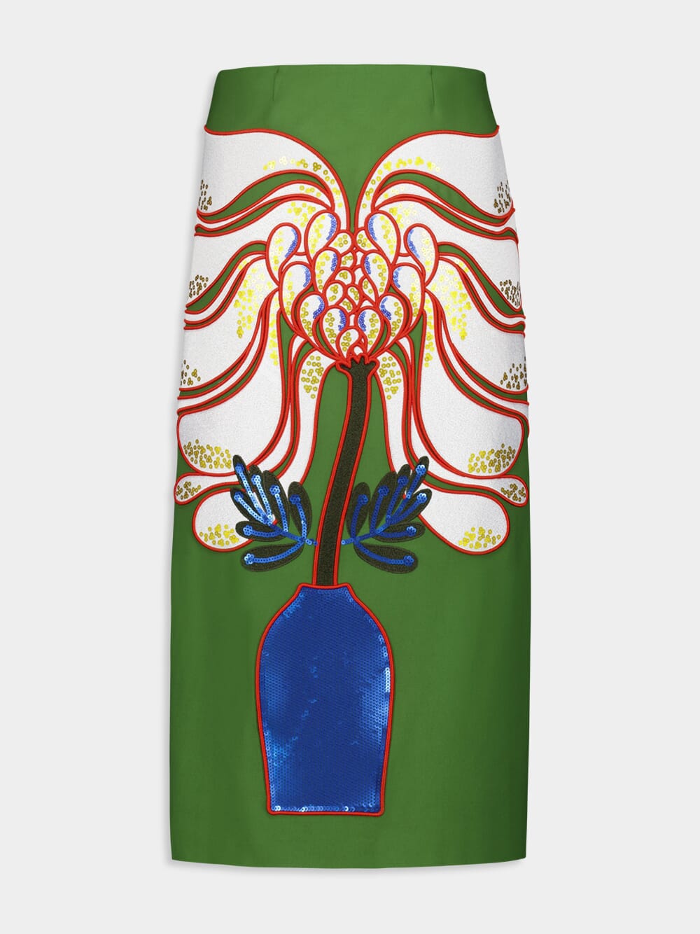 Paula Elizabeth Flowera Embroidered Pencil Skirt Fashion Clinic