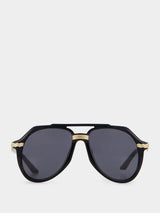 Rajio Black and Gold Sunglasses