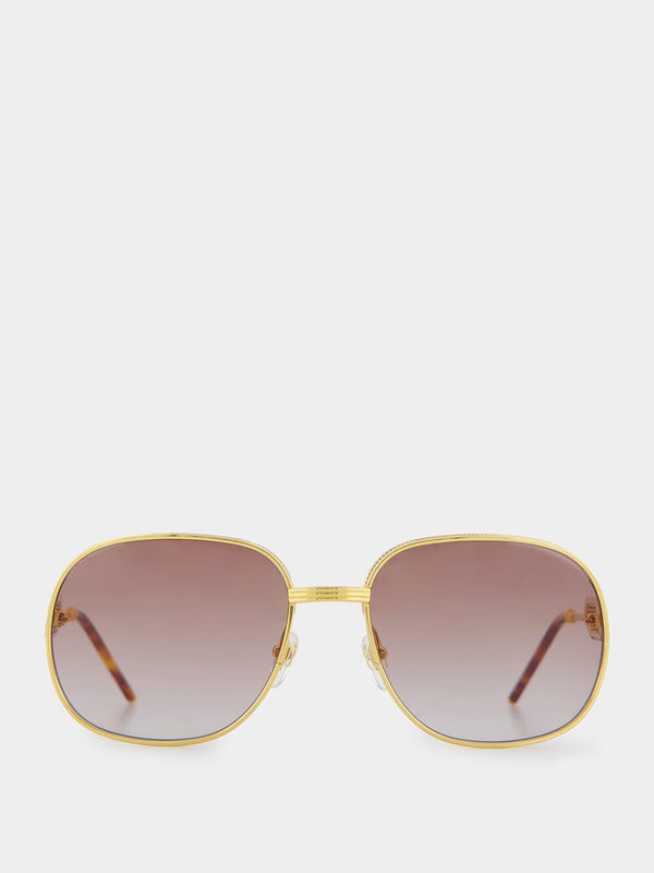 Vintage Square-Frame Red Sunglasses