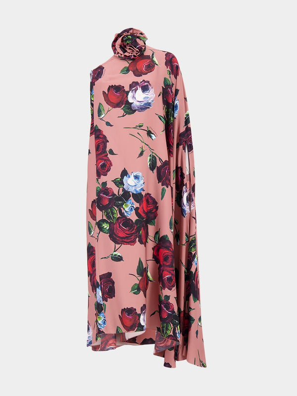 Vintage Rose Asymmetrical Dress