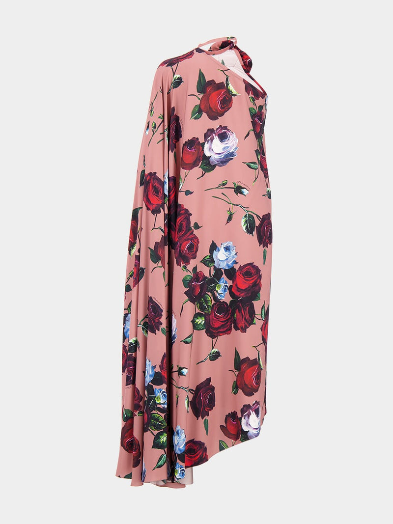 Vintage Rose Asymmetrical Dress