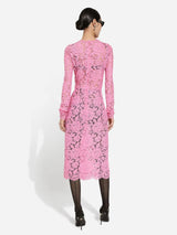 Pink Lace Sheath Dress