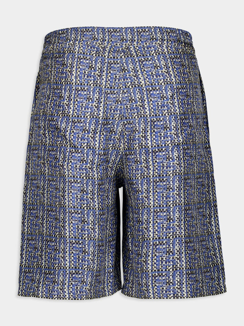 Blue FF Silk Short Trousers