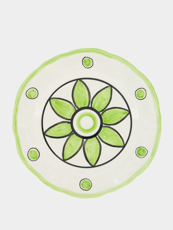 Floral-Print Ceramic Dinner Plate