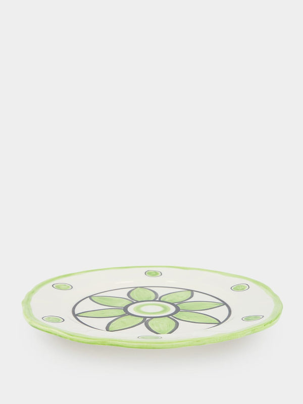 Floral-Print Ceramic Dinner Plate