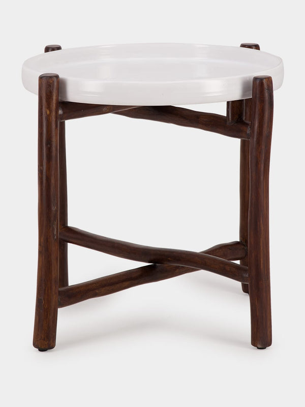 Medium Brown Wood Side Table