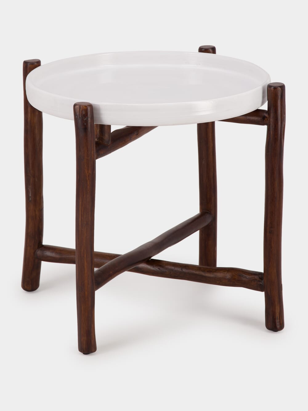 Medium Brown Wood Side Table