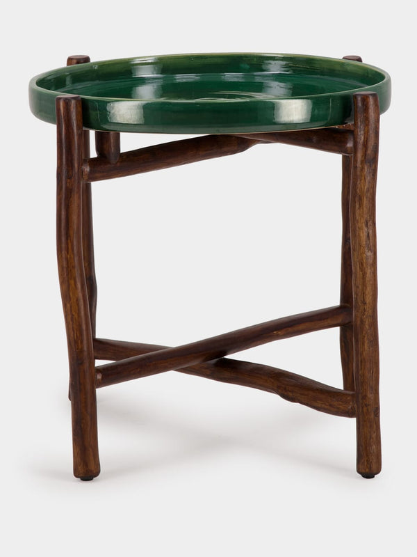 Emerald Natural Wood Side Table