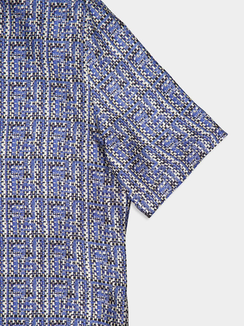 Blue FF Woven Silk Shirt