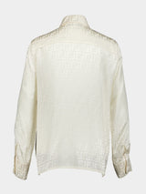 FF Motif Cream Silk Shirt