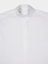 Mandarin Collar Poplin Shirt