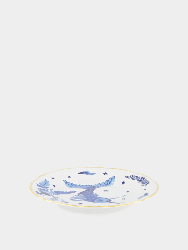Blue Fish Dessert Plate