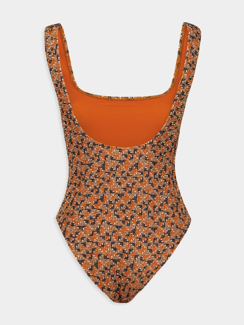 Mini FF Puzzle Orange Swimsuit