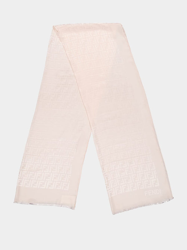 Rectangular Silk FF Motif Scarf