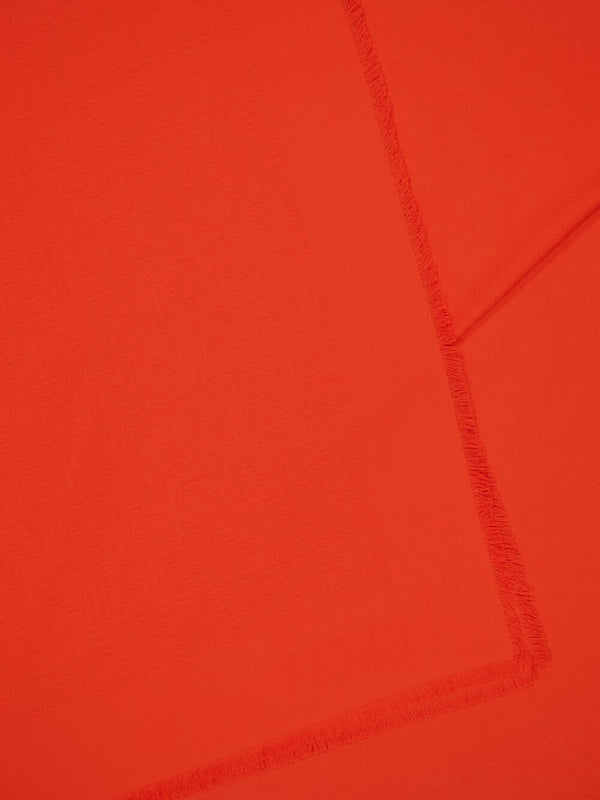 Tone-on-Tone Silk Red Scarf