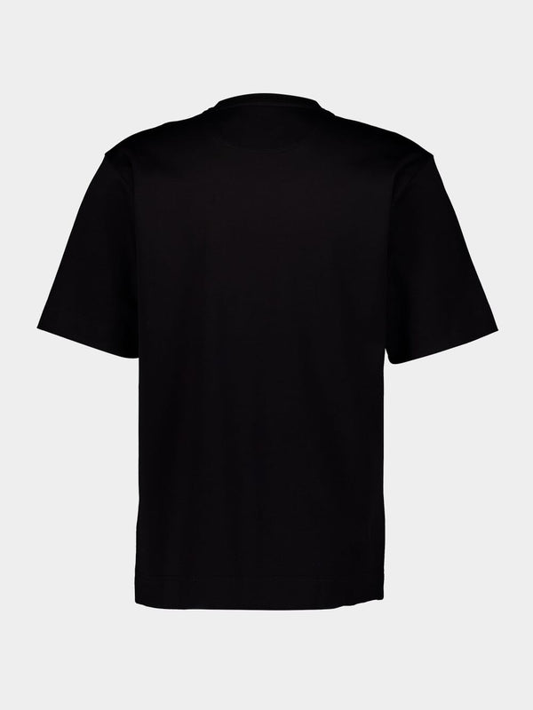 Embroidered Logo Black T-Shirt