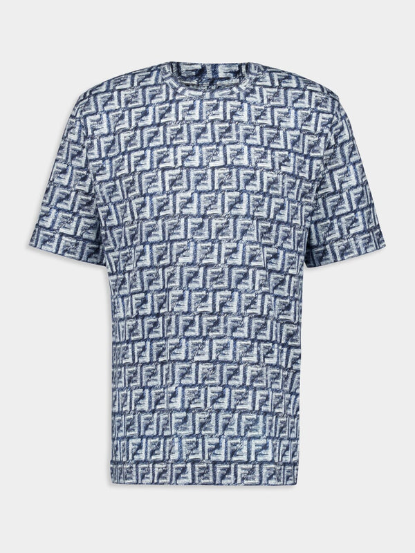 Blue FF Print T-Shirt