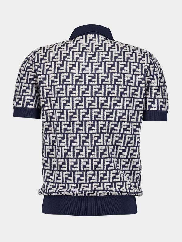 Blue FF Wool Polo Shirt