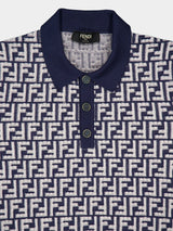 Blue FF Wool Polo Shirt