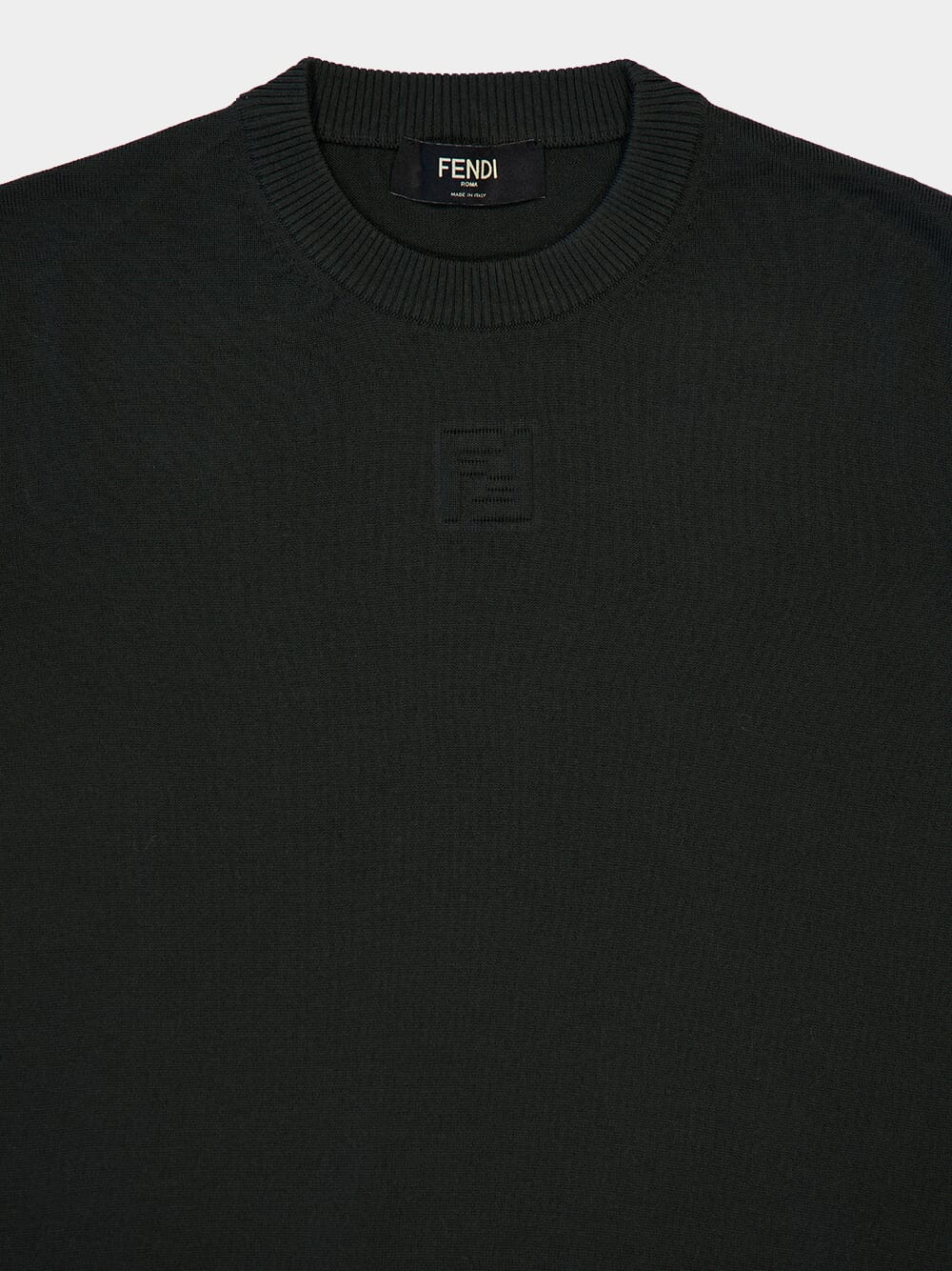 Fendi Black Wool Jumper Fashion Clinic