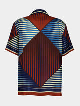 Silk Geometric Hawaiian Shirt