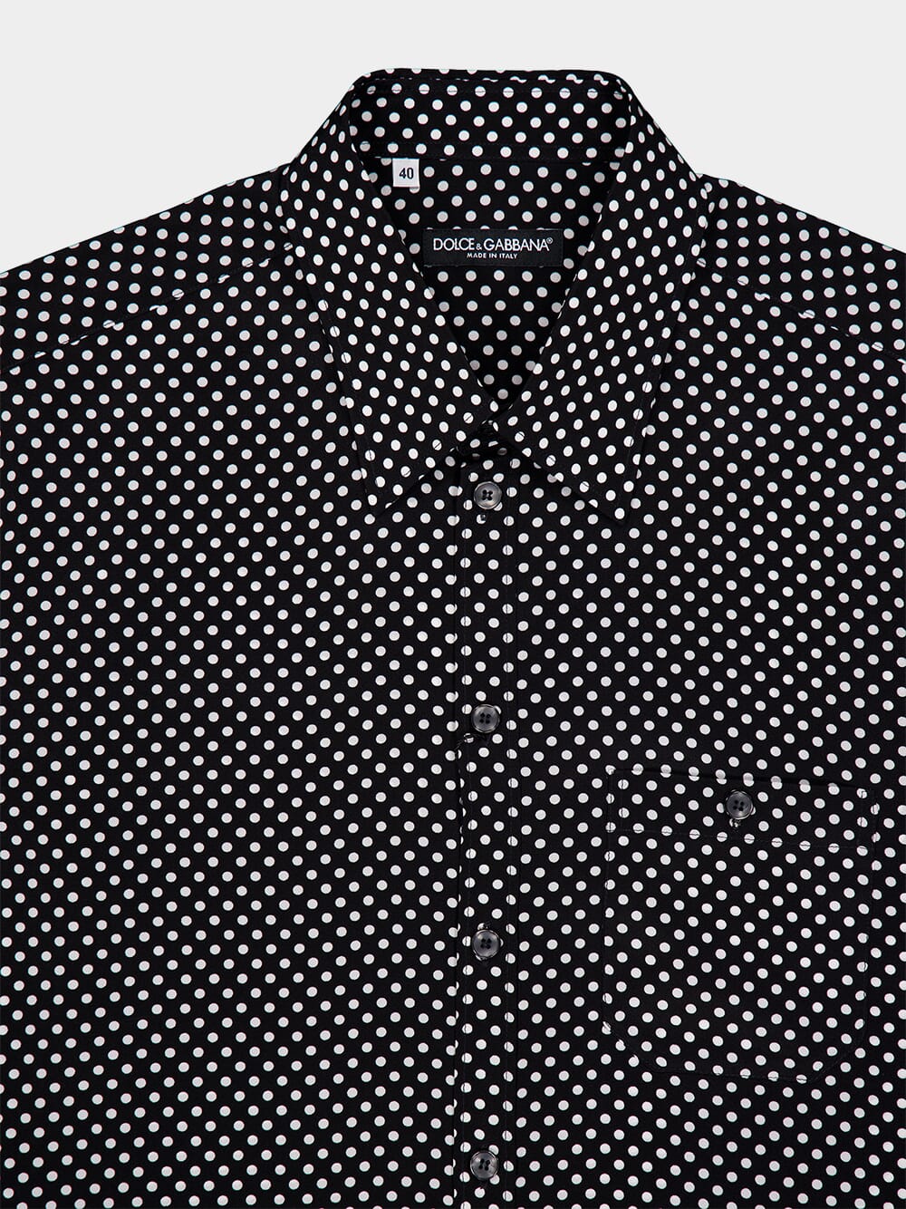 Crepe de Chine Silk Polka Dot Shirt