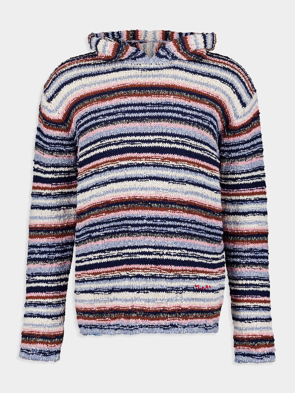 Striped Cotton Hooded Jumper
