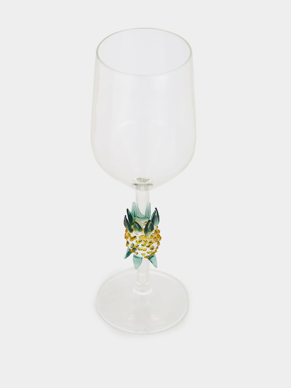 Pineapple Motif Wine Glass