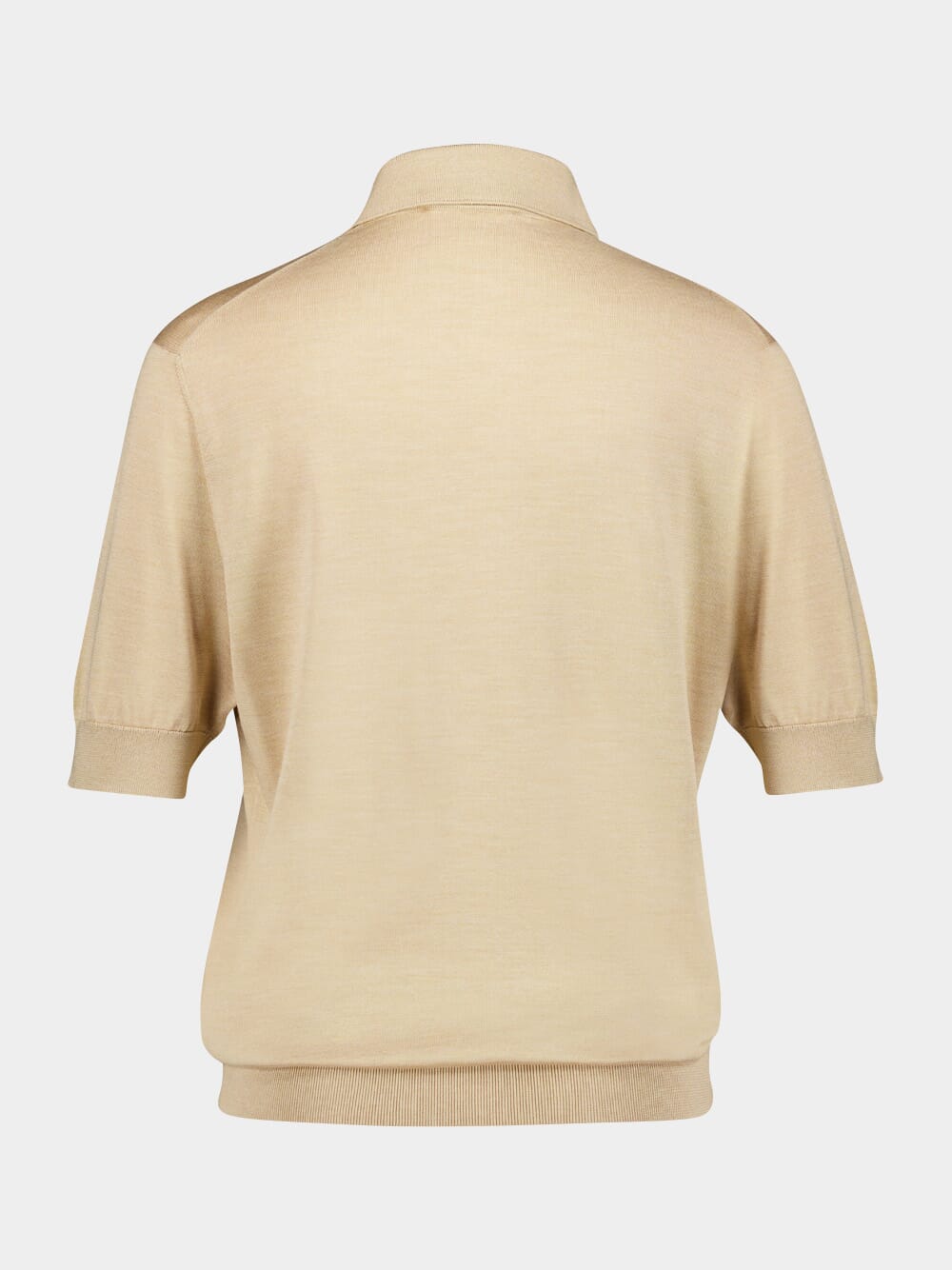 Short-Sleeve Silk Polo Shirt