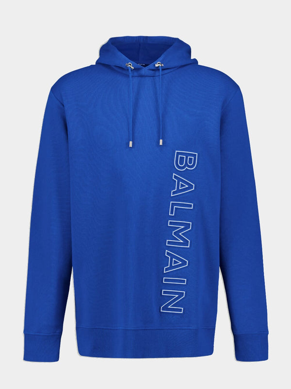 Embossed-Logo Drawstring Hoodie