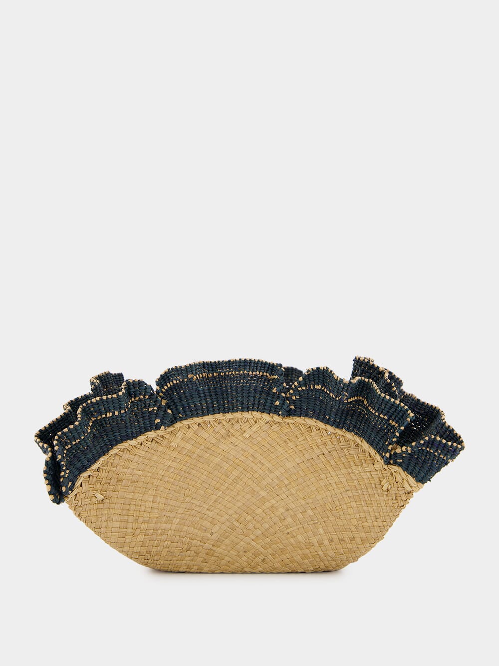 Mushroom Mandala Blue Bread Basket