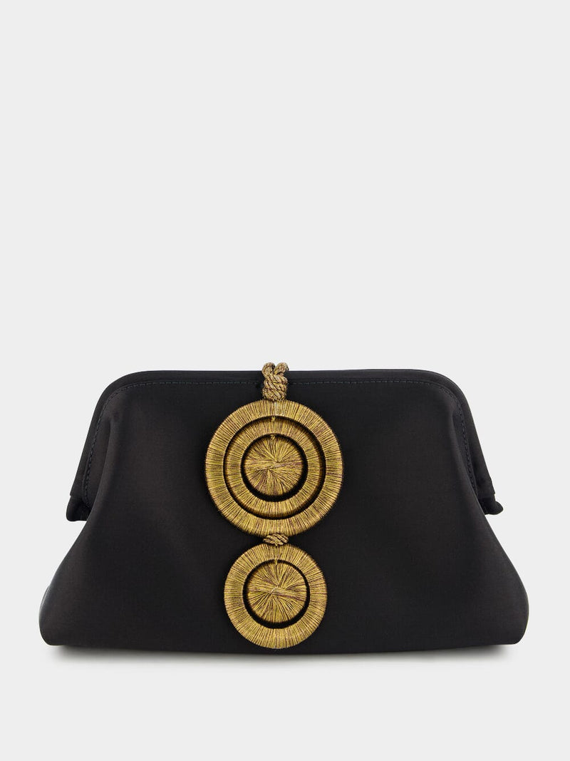 Lia Black and Gold Pouch Bag