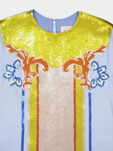 Hydra A-Line Embroidered Mini Dress