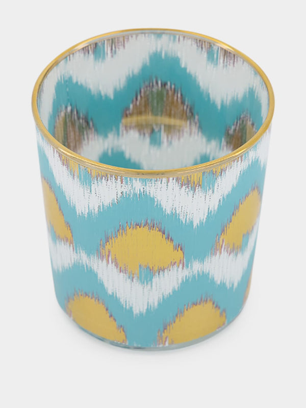 Ikat Gold Glass