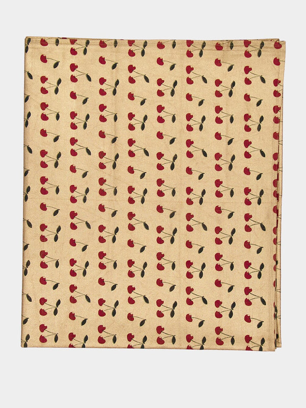 Cherry Print Cotton Tablecloth